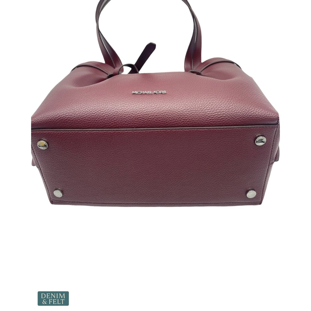 NEW Michael Kors Emilia Oxblood Pebbled Leather Laptop Work Tote Quiet Luxury - Picture 10 of 16